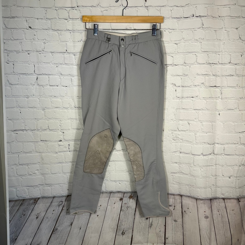 Pikeur Womens Grey‎ Knee Patch Equestrian Riding Breeches Pants Size 27 Waist